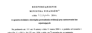 Rozporządzenie Ministra Finansów 2015