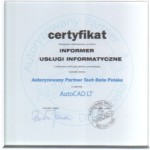 Certyfikat AutoCAD LT